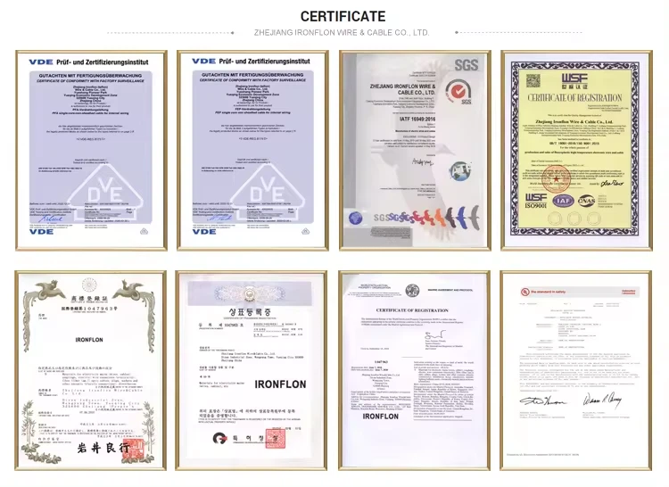XLPE Insulated Wire Certification Certificate XLPE Insulated Wire Certification Certificate